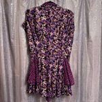 Free People  Fiorella Shorts Romper Midnight Combo Maroon Medium Photo 1