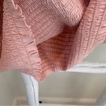 Abound Womens Lettuce Edge Trim Shirred Smocked Off-the-Shoulder Crop Top SZ S Photo 8