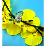 1 ct Moissanite Round Cut Ring with Moissanite Accents Size 8 Silver Photo 2