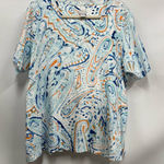 Chico's  paisley v-neck tee t-shirt womens Size 3 (XL) blue short sleeve beach Photo 0