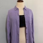 J.Jill Women Purple Collared Long Sleeves Button-Up Shirt Size S Light Weight Photo 8