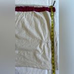 Tory Burch Canvas Drawstring Dust Bag 21" x 22" Metal Logo Charm Off White, Pink Photo 3