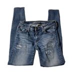American Eagle Super Stretch women's size 0 short women's distressed blue Photo 0