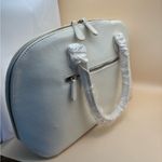 joy & iman  Cream Pebble Leather Satchel Purse Photo 2