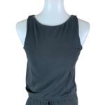 Theory Black Sleeveless Ruched Mini Dress P Pima Cotton Stretch Modern Classic Photo 1