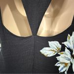 Free People  Wanderer Mini Dress Floral Bell Sleeves Lace Cutout Charcoal Small Photo 6