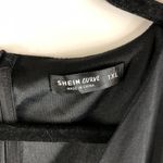 SheIn Curve Black Maxi Dress Short Sleeve V-Neck Flowy Sheer Overlay 1XL Photo 3