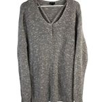 Torrid  Plus Size 1X Sweater Grey Marled Strappy Front Pull Over Long Sleeve Knit Photo 1
