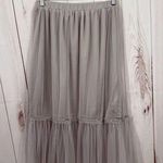 FAVLUX Women’s Medium Grey Tulle Ruffle Skirt Whimsical Fairy Photo 0