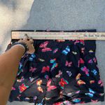 VTG Bechamel Butterfly All Over Print Button Up Blouse and Shorts Set Cotton 1X Black Photo 9