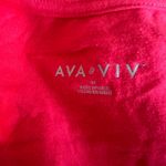 Ava & Viv Women's Plus Size Red Short Sleeve V-Neck T-Shirt - Size 4X - NWT Photo 2