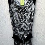 BCBG max azria black and white dress with belt size Small Photo 0