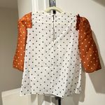 Keepsake Orange and white polka dot top Size 6 Photo 5