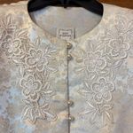 Gunne Sax  by Jessica McClintock Vtg Scott McClintock Button Ivory Satin Jacket Photo 1
