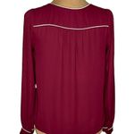 Forever 21  Women's Maroon Button Down Long Sleeve Shirt Size Small Photo 1
