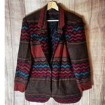 Index By Melrose Vtg Southwestern Blazer Jacket Size M Womens Lined One Button Size M Photo 0