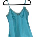 Nicole Miller NWT Turquoise Lace Trim Tank Top Photo 0