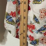 Talbots  Novelty Floral Birds Butterfly Button Down Shirt Size 4 women’s Photo 9