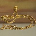 14K SOLID GOLD 'Figaro Link' Necklace Chain 4.4 Grams 16" Inches Photo 0