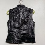 Laundry by Shelli Segal Black Vintage Leather Vest Sz S Photo 9