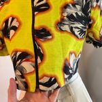 Jonathan Saunders 2014 Yellow Tulip Cropped Short Sleeve Zipper Back Top Size 6 Photo 5