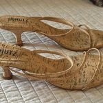 Schutz  anthro Evenise strapy 90’s Y2K Kitten Heel Sandals Natural cork size 9 Photo 6