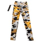 𝅺NOLI Yoga NWT ‘G.I. Jane’ High Waisted Legging in Yellow/Black Size Small Yellow Photo 2