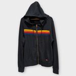 Aviator Nation  5-Stripe Zip Hoodie Size Large Photo 5