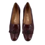 Salvatore Ferragamo Vintage  Brown Leather Kiltie Low Heel Shoes Size 7.5 AA Photo 1