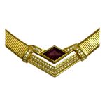 Christian Dior 1980s Vintage Dior V-shaped Rhinestone Necklace Photo 3