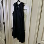 Croft & Barrow  Sleeveless Splitneck Tiered Dress Plus Size 3X Black Eyelet Photo 2