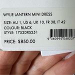 Zimmermann  Wylie Lantern Cotton Mini Dress in Black Photo 8