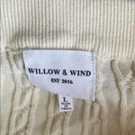 Willow & Wind White Cable Knit Skirt Set with Black Trim Size L Photo 6
