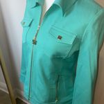St. John Retail $500 RARE  Collection By Marie Gray Womens Teal Jacket Size P Photo 4