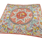 Diane Von Furstenberg VTG  Silk Floral Bird Scarf Multicolor Photo 0