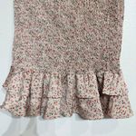She & Sky  Pink Floral Smocked 
Mini Skirt Sz S Photo 2