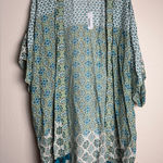 C Brand Women Size‎ Small BOHO Blue Open Front Beach Kimono New Photo 0