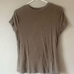 A New Day Women's Slim Fit Short Sleeve Ribbed T-Shirt -  Brown Photo 1