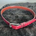 Coach Vintage  Red Belt 32  Real Glove Tanned Cowhide Leather Solid Brass Photo 0