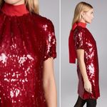 STAUD NWT Mini Ilana Dress Poinsettia Sequins Size XS Photo 12