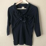 Anthropologie  ric rac Embellished 3/4 Sleeve top Photo 0
