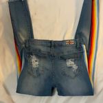 Machine Pour Neuf Mode Rainbow Distressed Denim Jean PRIDE 5/28 Red Photo 11