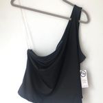 Fashion to figure Kya Black One Shoulder Crop Tank Plus Size 2XL NWT Photo 1