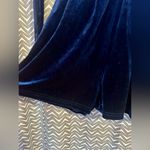 Lulu's | Romantic Moves Navy Blue Velvet Long Sleeve Romper, Size XS Photo 4