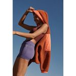 Free People Movement Lead The Pack Neon Coral Combo Pullover Fleece Jacket Photo 3