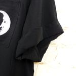 Hot Topic Skull Salem Oversized Button Shirt Womens S Black Goth Witch Moon Photo 6