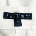Lafayette 148 Shorts White Stretch Cotton Poplin 8” Bermuda Short Women’s Size 4 Photo 5