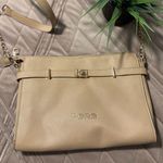 Bebe Tan Crossbody with Adjustable Gold Chain Strap Photo 0