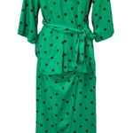 ZARA  Green Brown Polka Dot Midi Skirt Half Sleeve Top Set size S Blogger Fave Photo 0