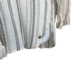 Billabong Women Hoodie Top M Blue White Washed Out Striped Beachy Coastal Hippie Photo 6